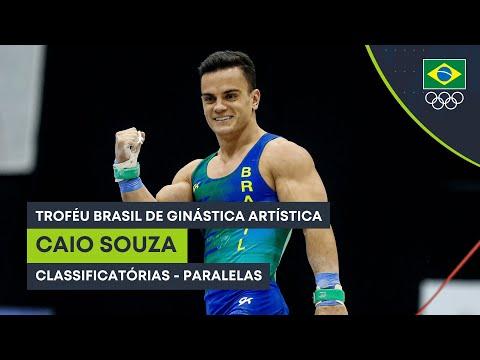 Caio Souza avança à final das barras paralelas no Troféu Brasil de Ginástica Artística