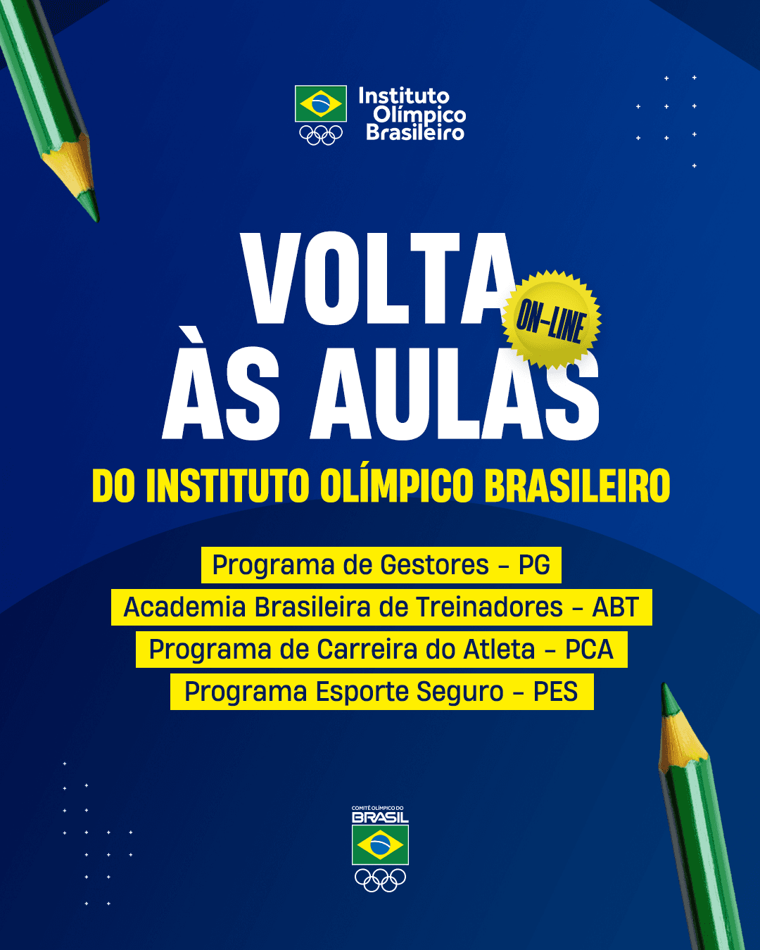 Instituto Olímpico Brasileiro inicia “Volta às Aulas” com abertura de inscrições para 16 cursos gratuitos 