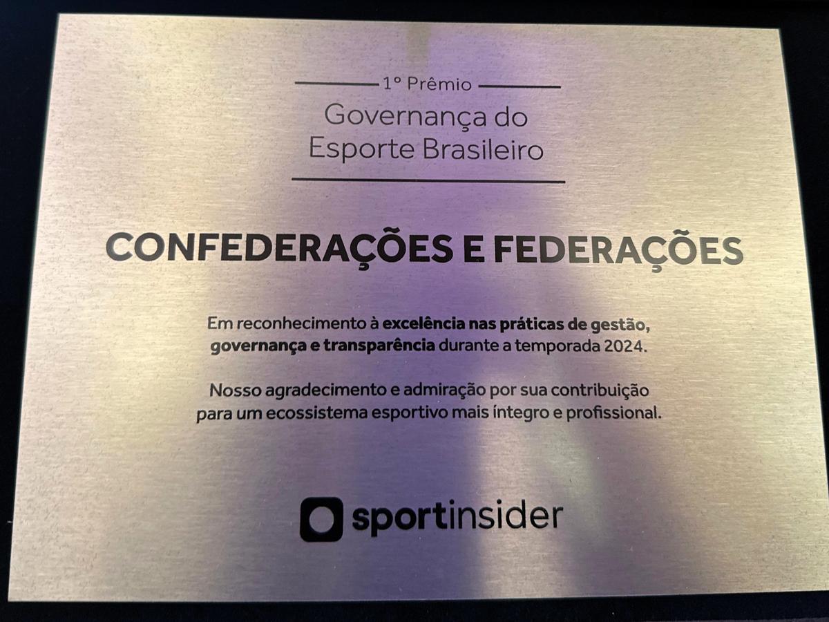 COB é reconhecido por sua transparência no 1º Prêmio de Governança do Esporte Brasileiro, do Sport Insider