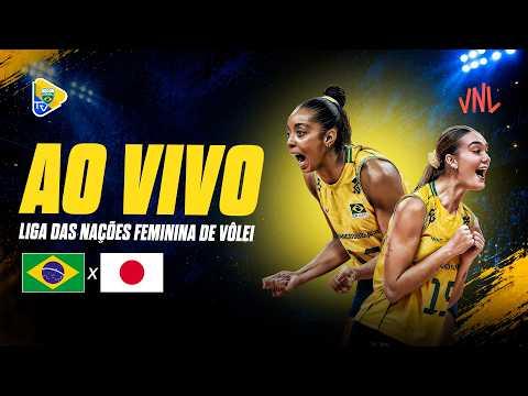 BRASIL X JAPÃO AO VIVO NAS QUARTAS DE FINAL DA VNL: REACT LIGA DAS NAÇÕES FEMININA DE VÔLEI 2026