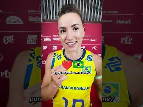 Descreva a vitória da seleção feminina de vôlei com emojis!