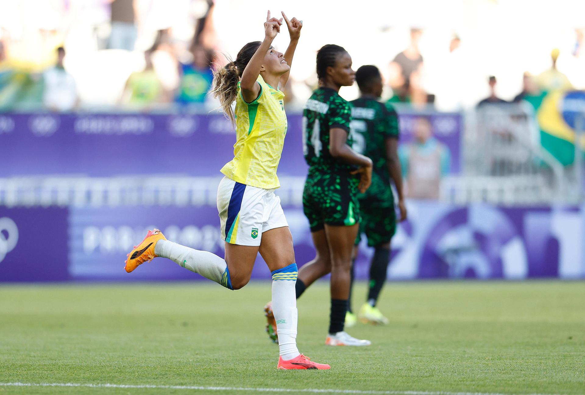 Gabi Nunes comemora gol pela Seleção Brasileira. Foto: Rafael Ribeiro/CBF Gabi Nunes comemora gol pela Seleção Brasileira. Foto Rafael Ribeiro CBF