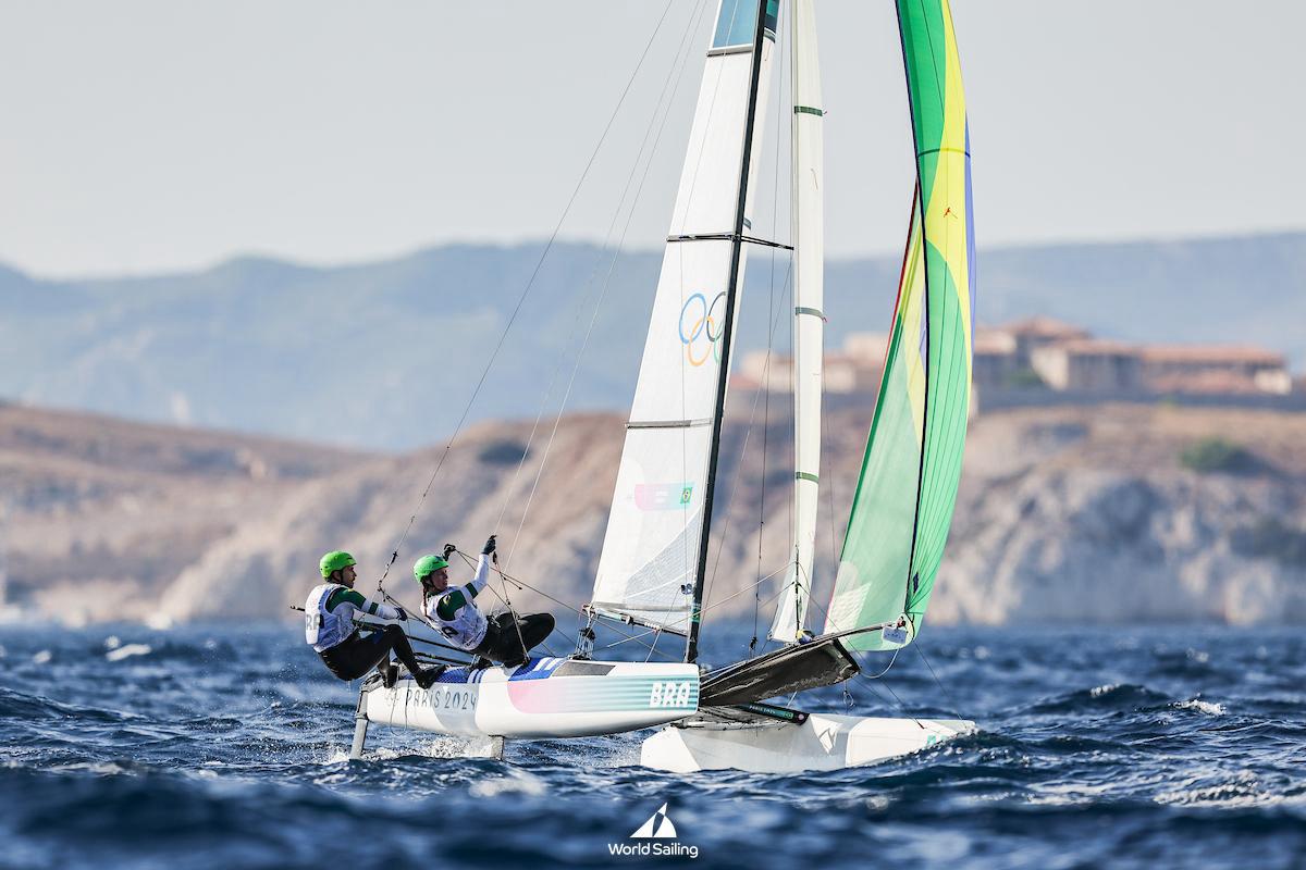 João Siemsen e Marina Mariutti. Crédito: World Sailing / Sander van der Borch João Siemsen e Marina Mariutti. Crédito World Sailing - Sander van der Borch