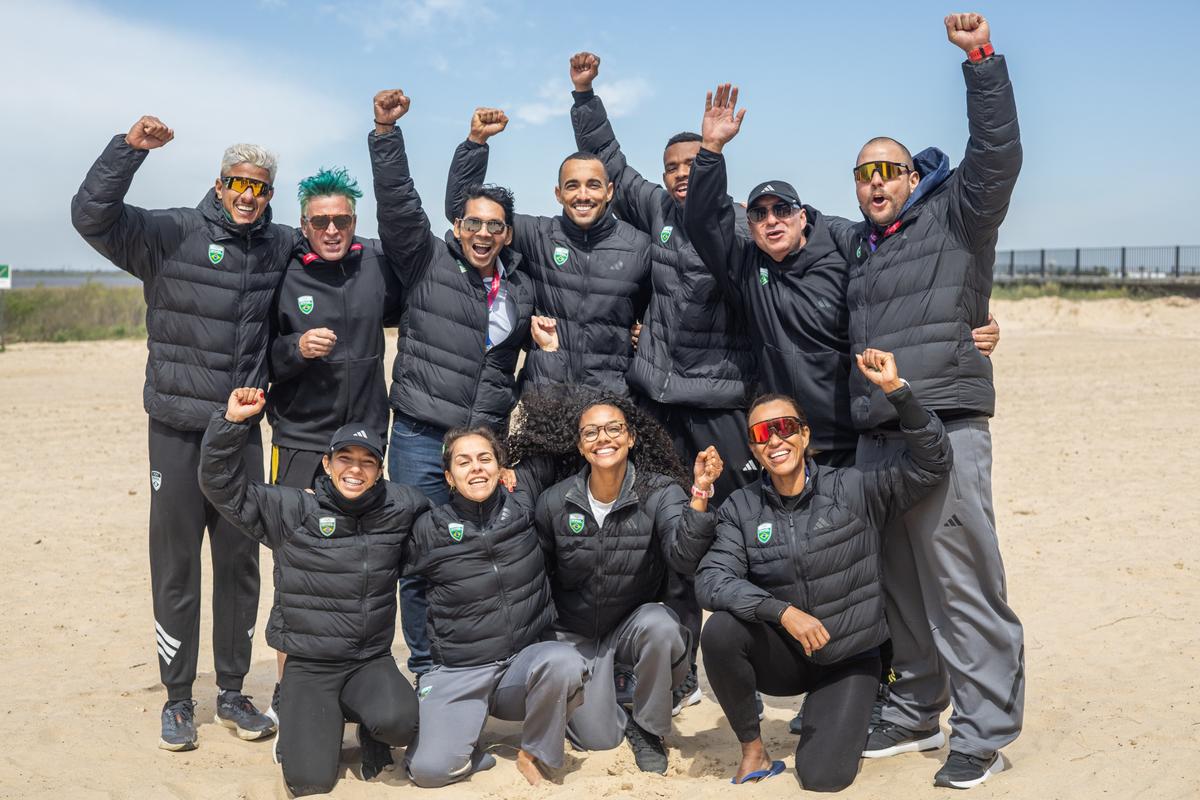 Três ouros e dois bronzes na campanha do remo de praia do Time Brasil em Santa Fé 2026