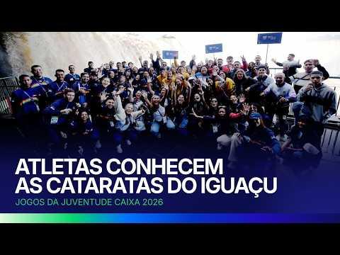 ATLETAS DOS JOGOS DA JUVENTUDE CAIXA 2026 VIVEM A MAGIA DAS CATARATAS DO IGUAÇU!